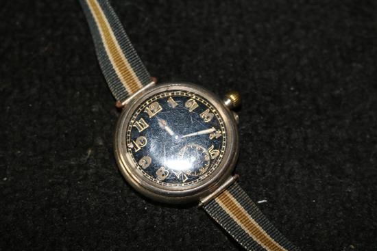 Silver wrist watch